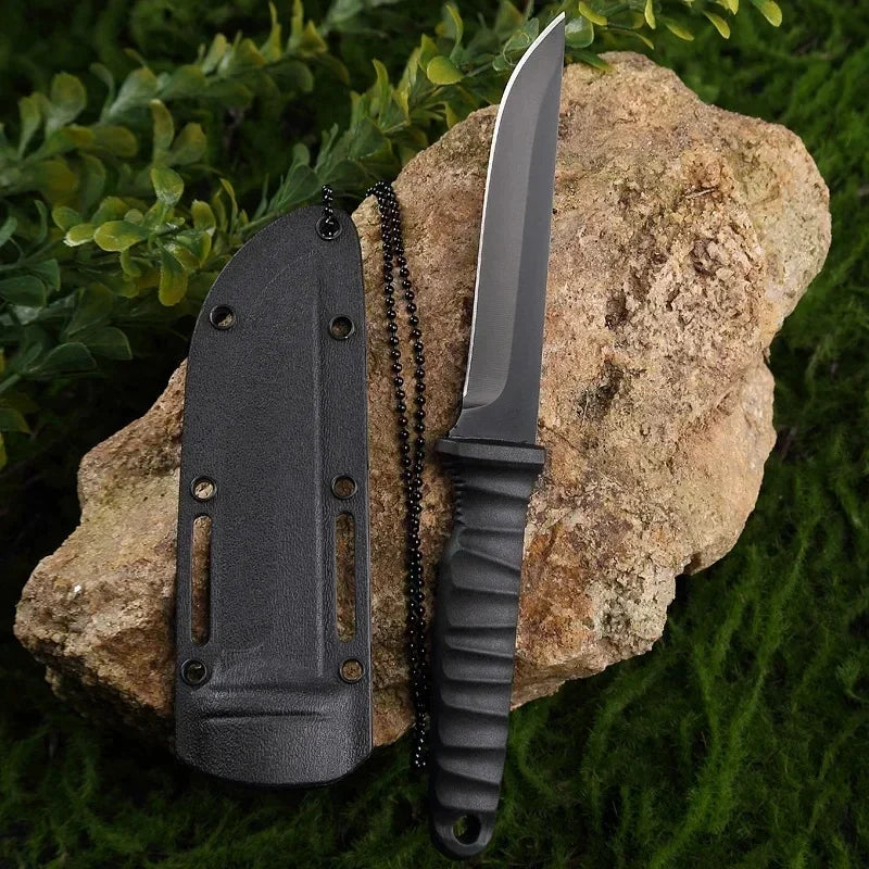 Cuchillo de autodefensa para exteriores, cuchillo de supervivencia al aire libre de alta dureza, cuchillo de montañismo portátil de acero, novedad de 2026