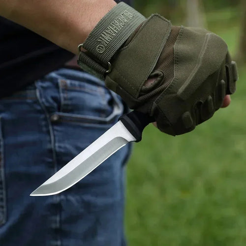 Cuchillo de autodefensa para exteriores, cuchillo de supervivencia al aire libre de alta dureza, cuchillo de montañismo portátil de acero, novedad de 2026